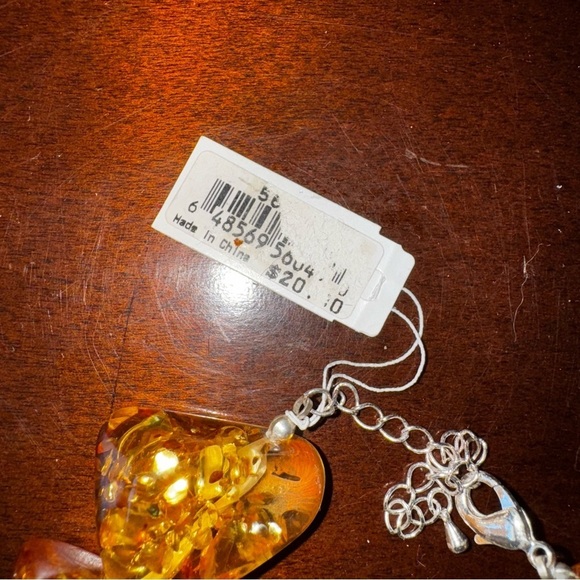 VTG Worthington Bold Collection Necklace & Earrings Set Baltic Amber Look NWT - Picture 6 of 7